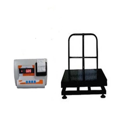 Platform Scales - 600x600mm, 200 Kg Capacity | Ms Chequered Top, Weatherproof, Programmable Abs Indicator, Dual Accuracy, In-built Battery Backup