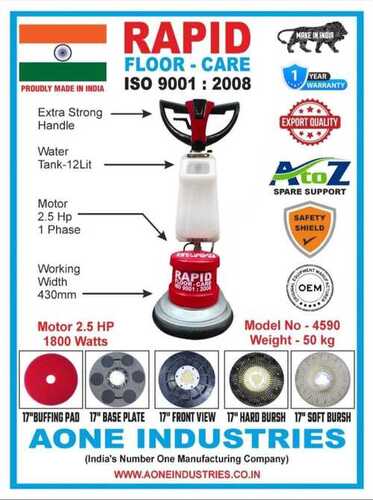 Floor Buffing Machine - Color: Red