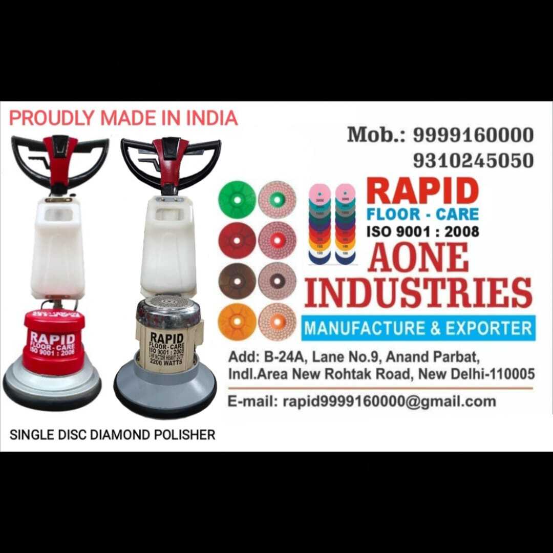 Floor Buffing Machine - Color: Red
