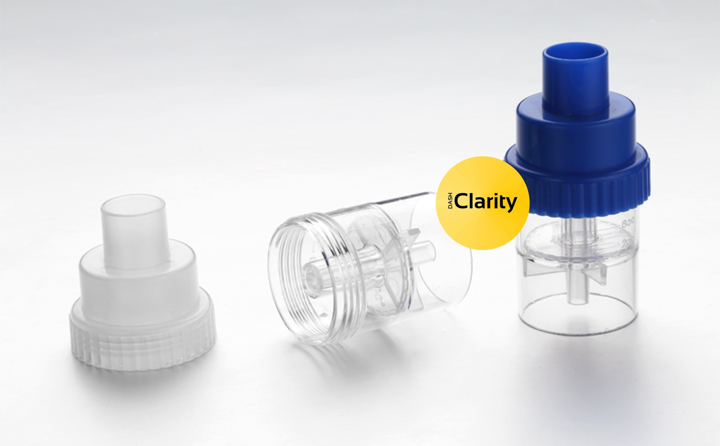 Neb Chamber - Plastic Material, Blue Transparent Color | Manual Operation, Ergonomic Design, Universal Compatibility, Efficient Aerosolization, Hygienic Single-use Options