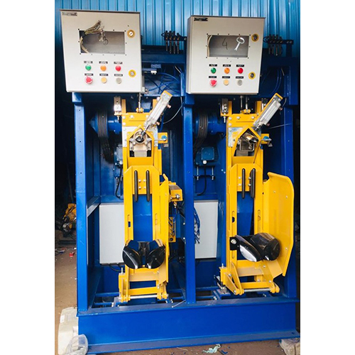 Double Spout Cement Bag Packing Machine - Semi-Automatic, Magnetism Technology | Blue Painted Surface, 1-Year Warranty, Industrial Efficiency