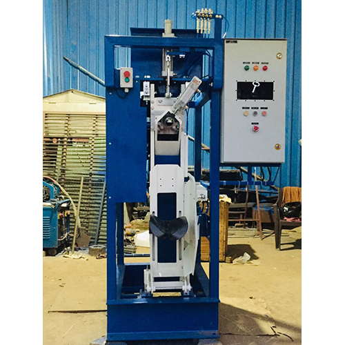 Single Spout Cement Bag Packing Machine - Semi-Automatic, Painted Surface, Blue Color | 1-Year Warranty, Magnetism Technology, Efficient Electric Operation