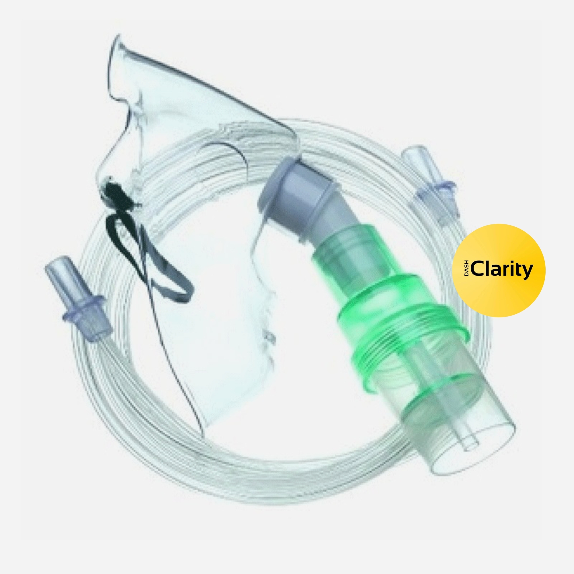 Aerosol Nebulizer Mask - Transparent Plastic, Manual Operation | Universal Compatibility, Ergonomic Design, Efficient Aerosolization