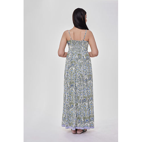 Washable Bust Drawstring Maxi Dress