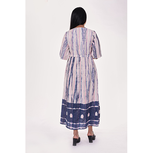Washable Pink And Blue Tie Dye Dress