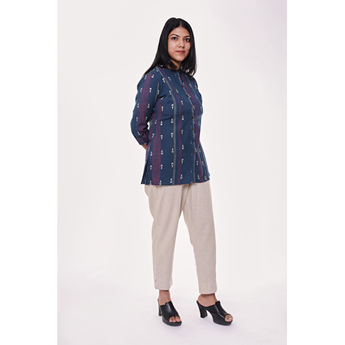 Multicolor Blue Button Down Shirt
