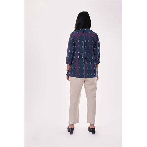 Multicolor Blue Button Down Shirt