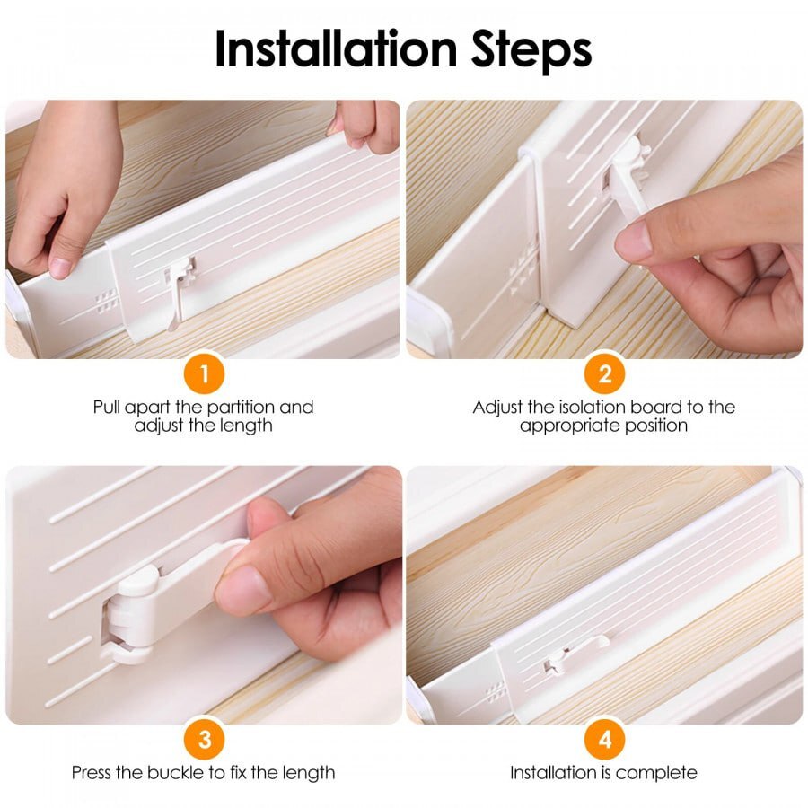 Plastic Adjustable Drawer Divider