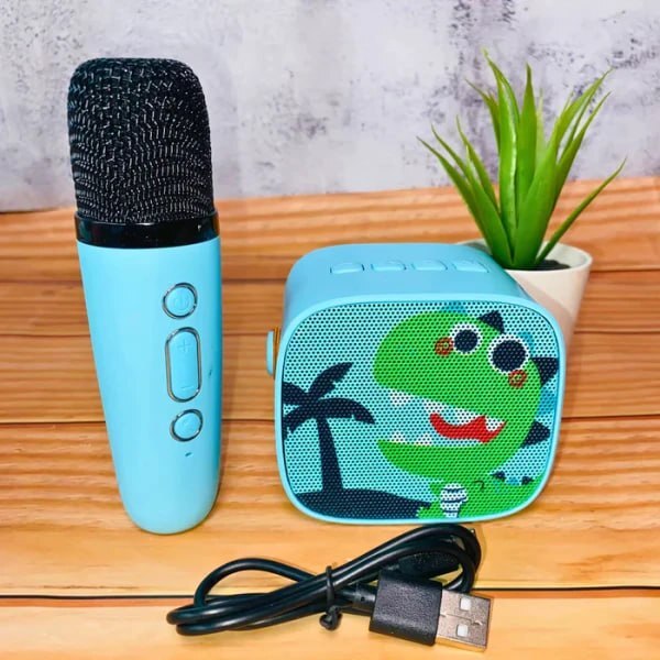 Speaker Mike Kit For Kids - Mini Portable Karaoke Machine, Hd Stereo Sound Quality, Bluetooth 5.0, Voice Change Effects, Long Battery Life
