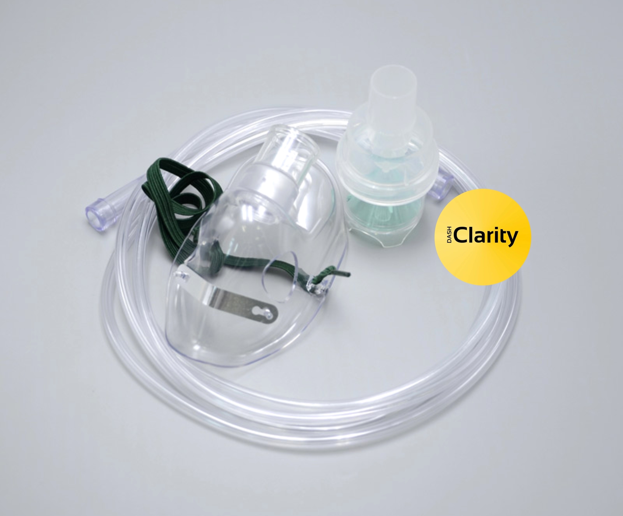 Disposable Nebulizer Mask Set - Plastic Material, Transparent Design | Ergonomic Fit, Universal Compatibility, Efficient Aerosolization