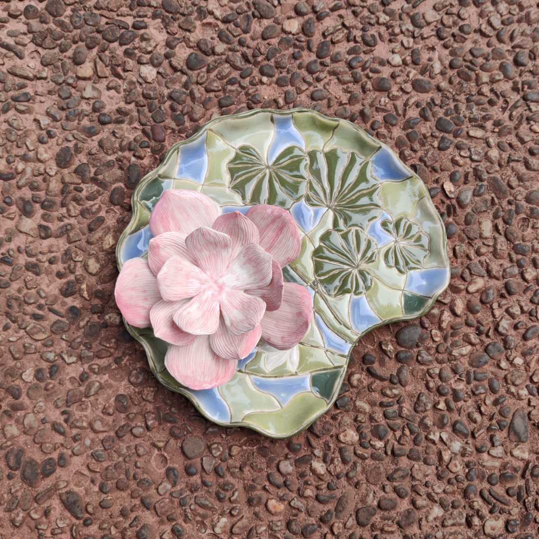Designer Decorative Lotus Plates - Color: Multicolor