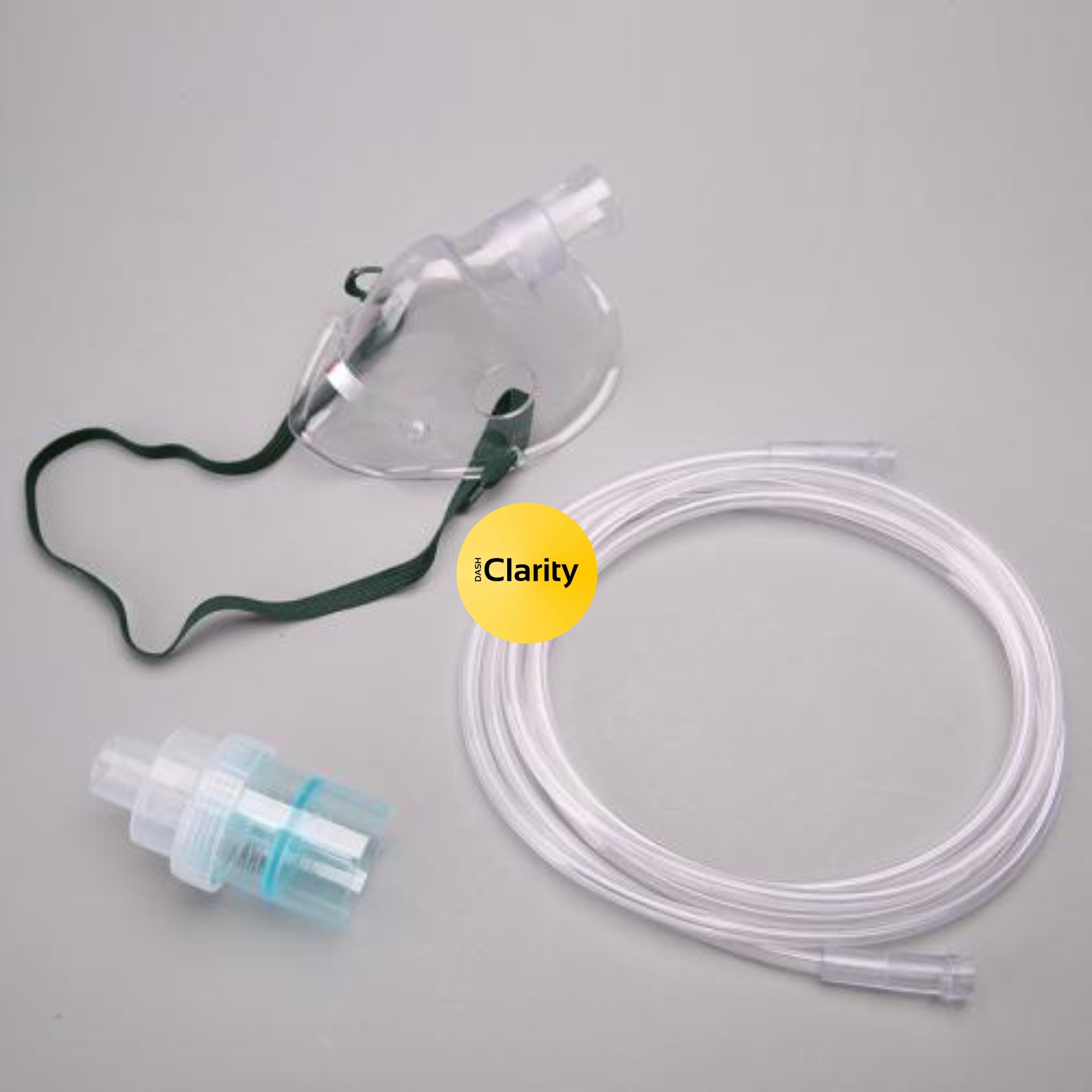 Nebulizer Mask Set - Plastic, Universal Compatibility, White Transparent | Ergonomic Design, Efficient Aerosolization, Single-use Options