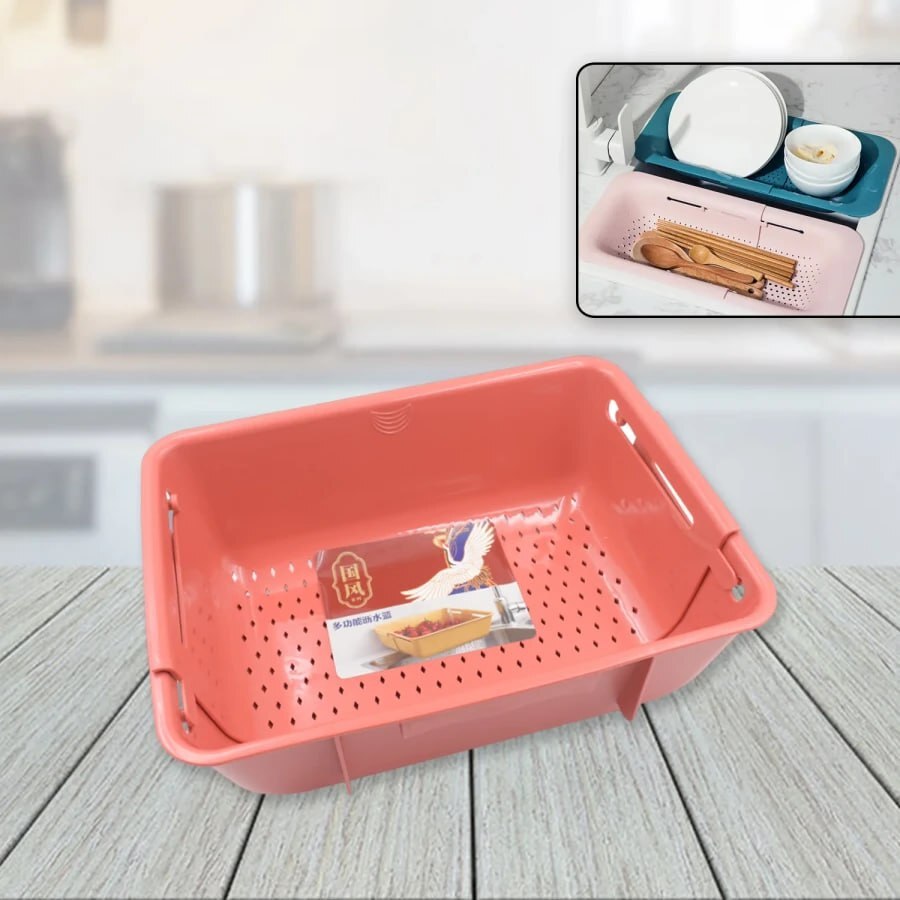Kitchen Plastic Sink Drain Vegetable Fruit Basket