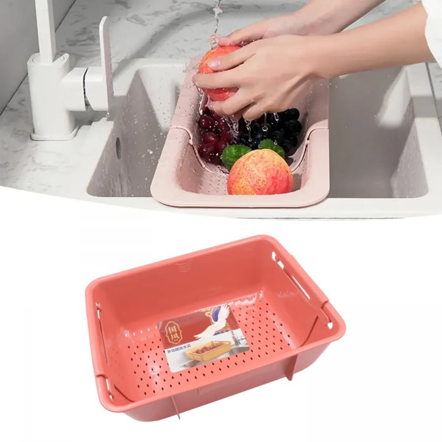 Kitchen Plastic Sink Drain Vegetable Fruit Basket