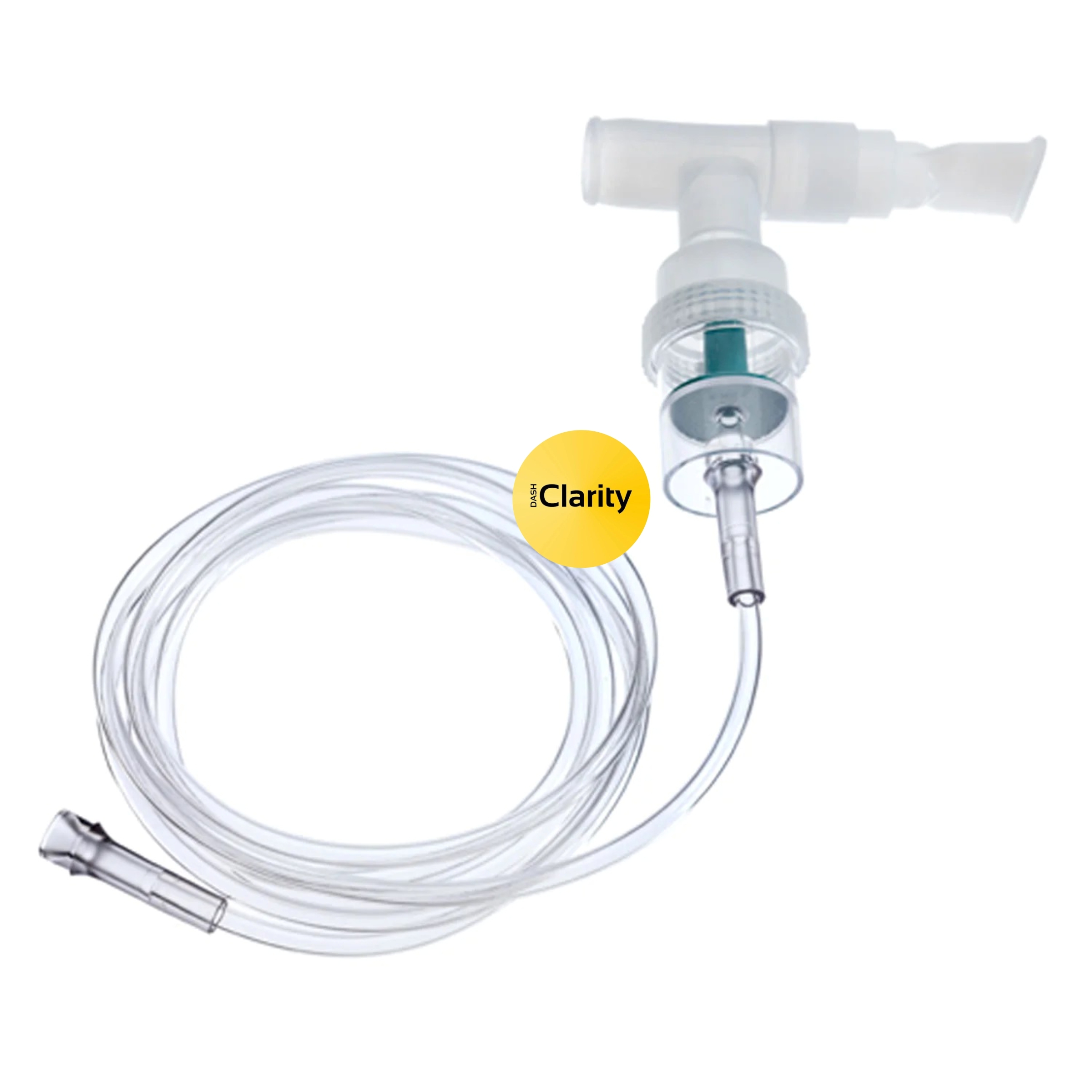 Nebulizer Mouthpiece And Tubing Kit - Plastic Material, White Transparent Color | Universal Compatibility, Ergonomic Design, Single-use Options