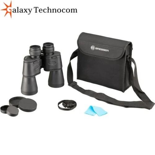 Bresser Binocular - Bk-7 Porro Prism, 10x Magnification, 50 Mm Objective Diameter, Coated Blue Optics | Lightweight With Carrying Nylon Bag, Lens Dust Covers And Cleaning Cloth