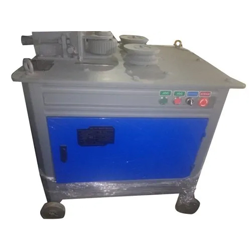 GWH-32 Round Bar Bending Machine - 3.7 kW, 415V | 1440 RPM Bending Speed, Blue & Grey Color, Commercial Use