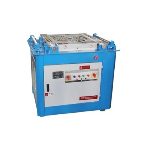 Gw50 Semi Automatic Bar Bending Machine - Color: Blue