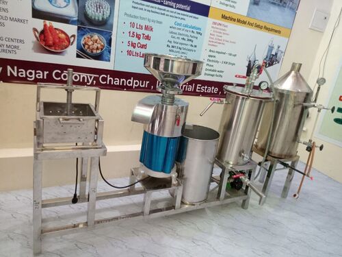 Soya Paneer Making Machine - 100 LPH Capacity, Stainless Steel Material , Automatic Food Processor with 240V Voltage for Efficient Soya Production