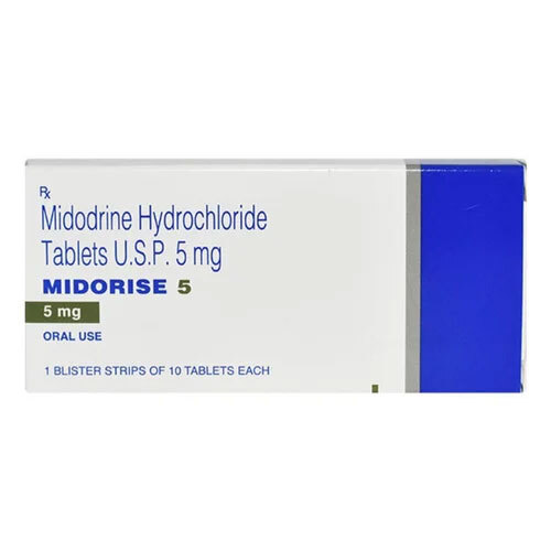 Midodrine Hydrochloride Tablet - 10 mg Dosage | Effective Blood Pressure Management, Rapid Absorption, Extended Release Properties