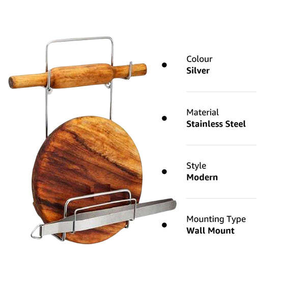 Chakla Belan Chimta Stand Rolling Pin Board