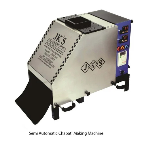 Semi Automatic Chapati Making Machine - Stainless Steel, Rectangular Shape, Silver Color | High Quality, High Efficiency