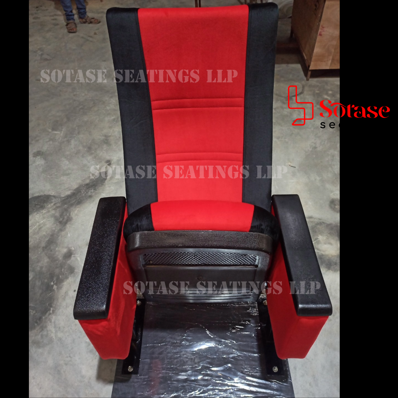 Sotase Auditorium Tip-up With Writing Pad Chair - Finish: Upholstery