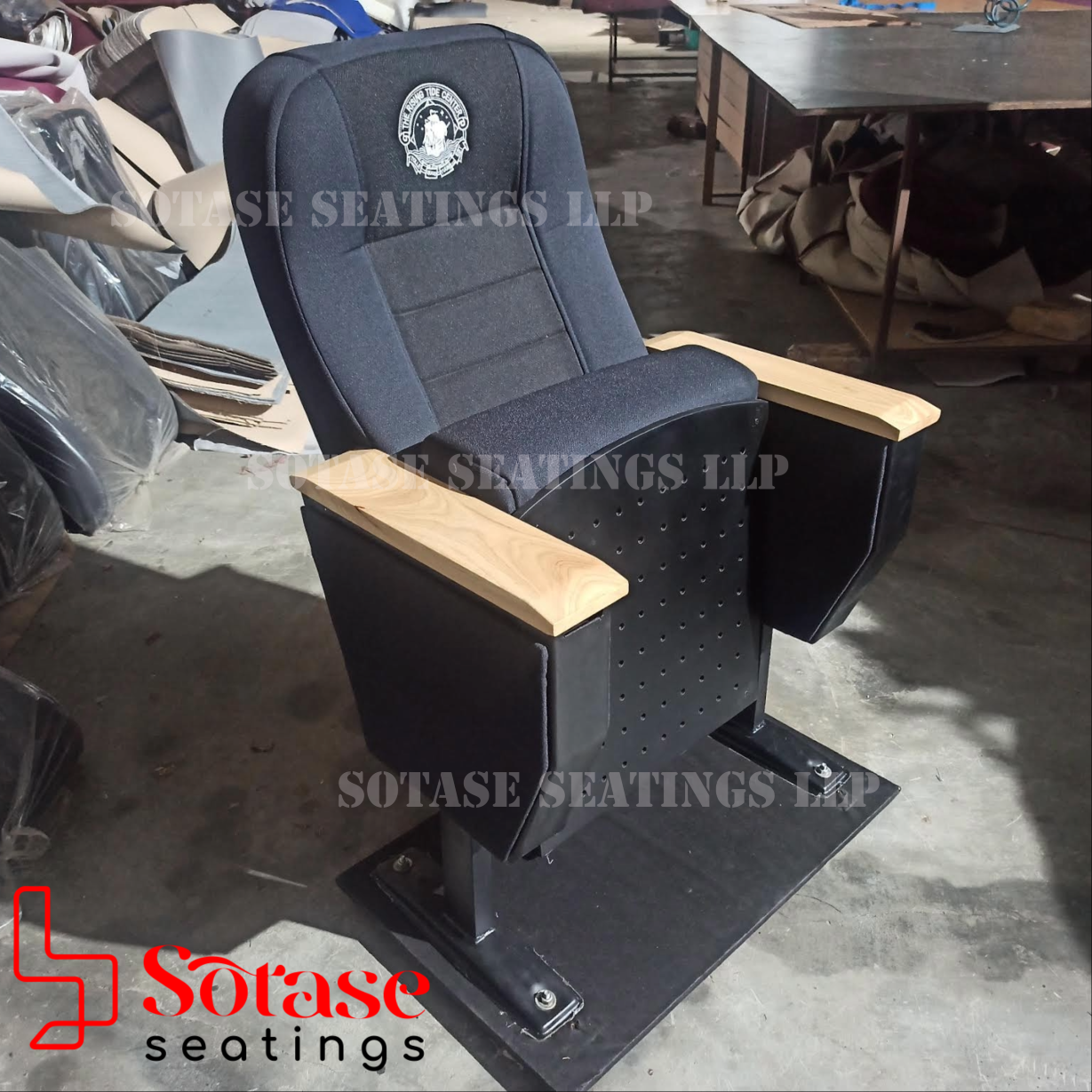 Sotase Auditorium Writing Pad Tip-up Chair - Finish: Upholstery