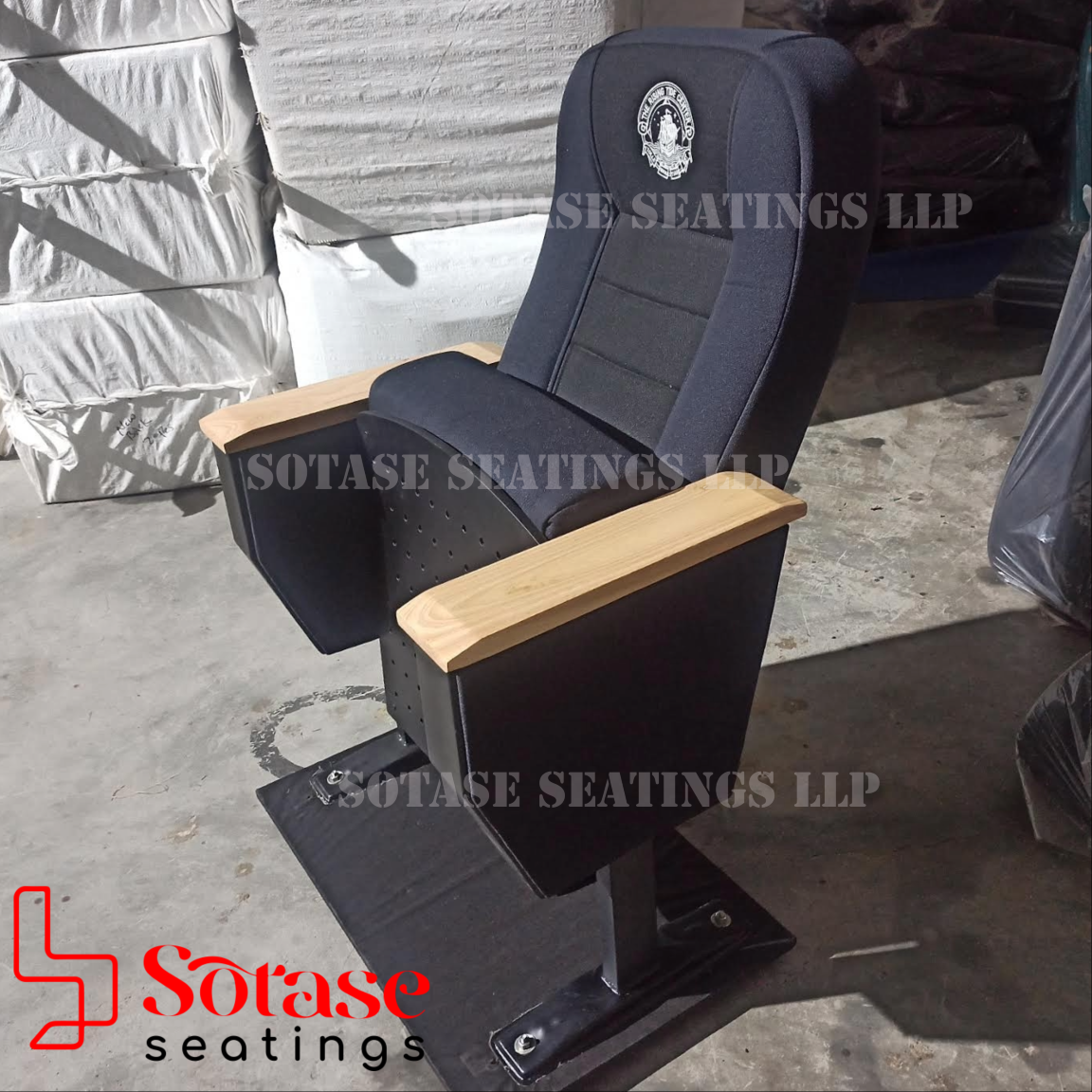 Sotase Auditorium Writing Pad Tip-up Chair - Finish: Upholstery