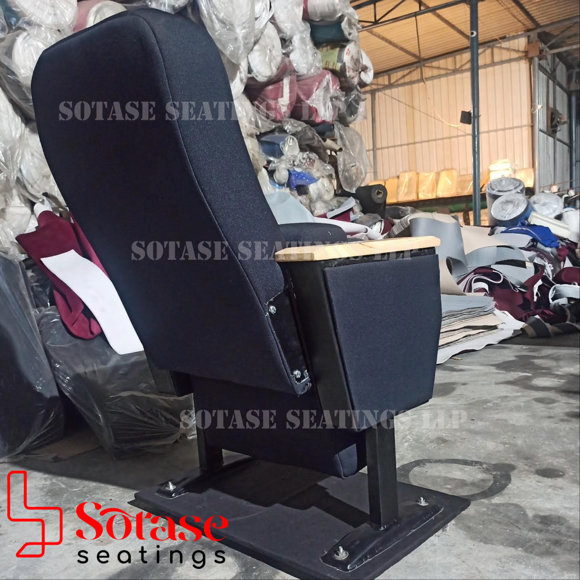 Sotase Auditorium Writing Pad Tip-up Chair - Finish: Upholstery