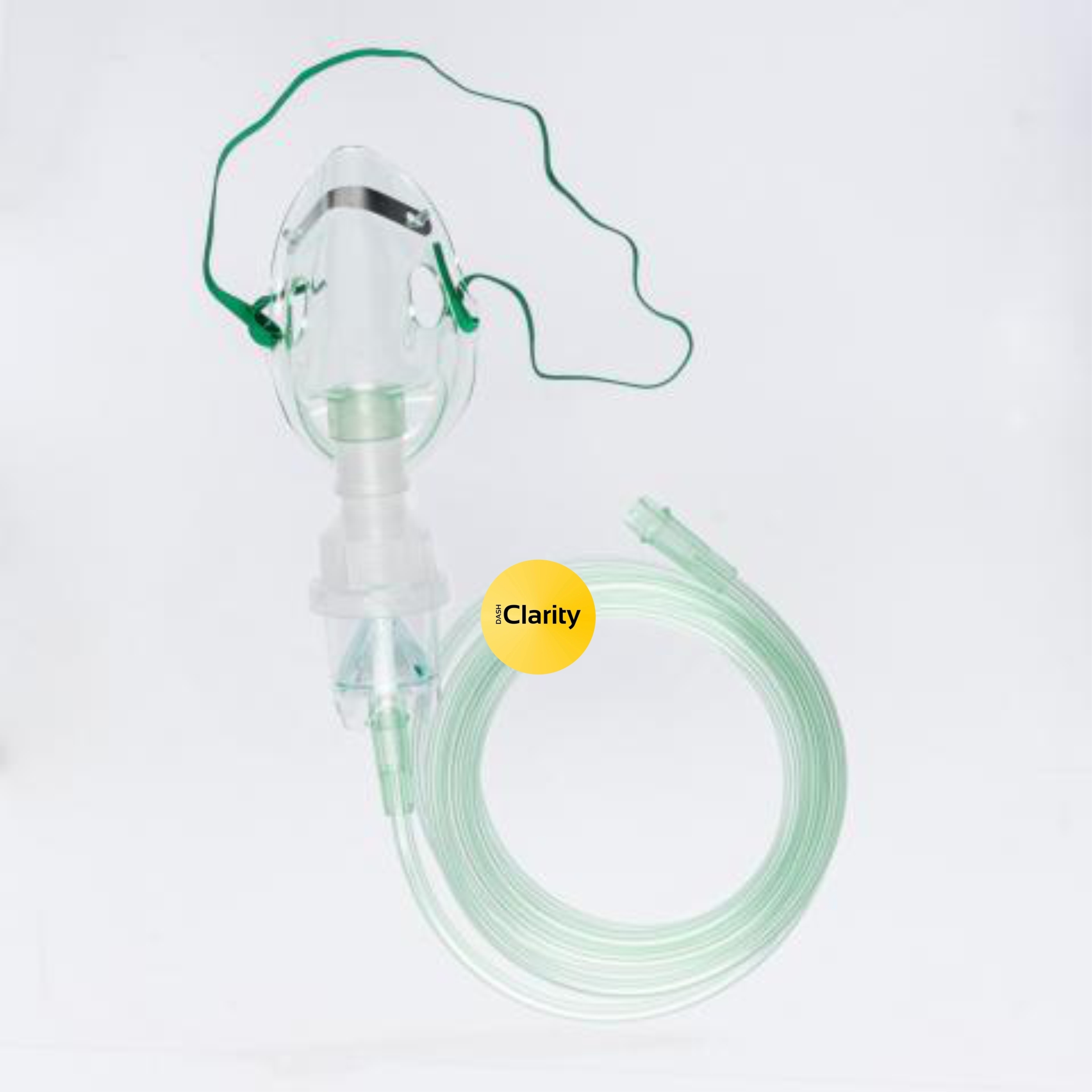 Pediatric Nebulizer Mask Set - Transparent Plastic, Universal Compatibility, Ergonomic Design | Efficient Aerosolization, Disposable Options Available