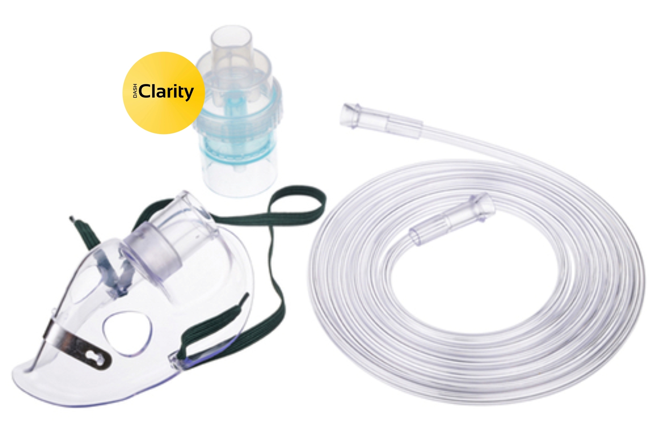 Nebulizer Chamber Kit - Plastic Material, Green Transparent Color | Manual Operating Type, Universal Compatibility, Ergonomic Design, Efficient Aerosolization