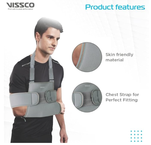 Vissco Zeromotion Shoulder Immobilizer- (S/m/l/xl/xxl) P.c. No 0813 - Dimension (L*w*h): 15.1 X 6.5 X 26.5 Centimeter (Cm)