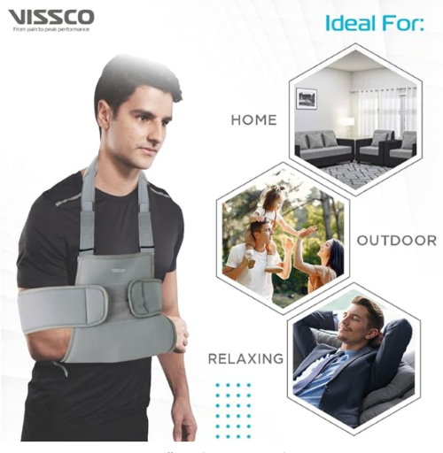 Vissco Zeromotion Shoulder Immobilizer- (S/m/l/xl/xxl) P.c. No 0813 - Dimension (L*w*h): 15.1 X 6.5 X 26.5 Centimeter (Cm)