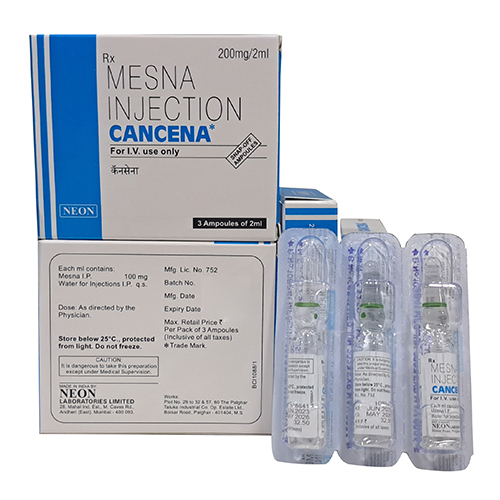 200 MG Mesna Injection - Liquid Formulation for Human Use , 200mg Dosage with Room Temperature Storage Guidelines