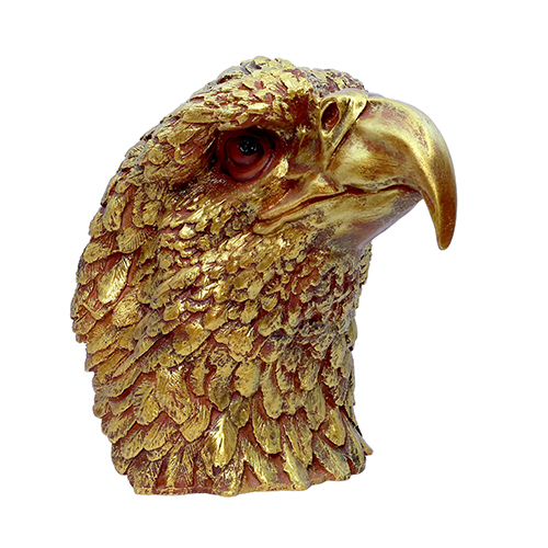 Face Eagle Golden - Polyresin Sculpture 5x5 Cm Regal Golden Color Exquisite Animal-themed Decor