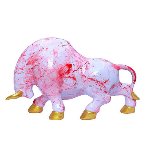 Bull Statue Shading Red Height: 5  Centimeter (Cm)