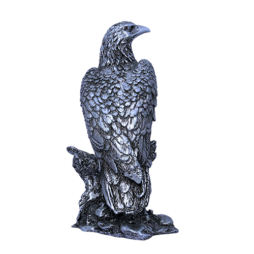 Mighty Eagle Grey - Resin Material, 5cm Height X 5cm Length, Grey Color - Modern Arts Style Animal Theme Home Decoration