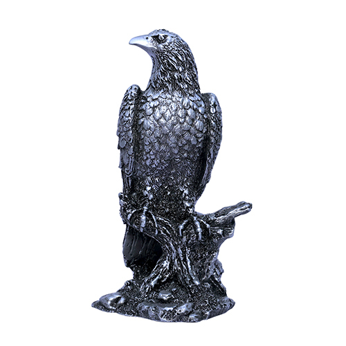 Mighty Eagle Grey - Resin Material, 5cm Height X 5cm Length, Grey Color - Modern Arts Style Animal Theme Home Decoration