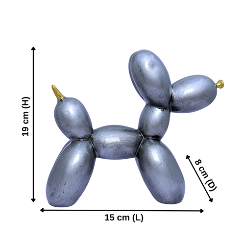 Ballon Dog Silver - Height: 5 Centimeter (Cm)