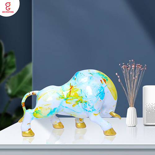 Bull Statue Multicolour - Height: 5 Centimeter (Cm)