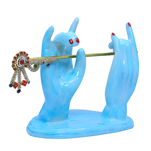 Krishna Hand Blue Height: 5 Centimeter (Cm)
