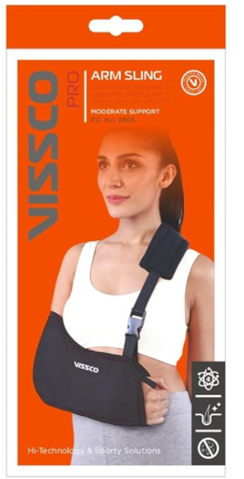Vissco Pro. Arm Pouch Sling Premium Range-p.c. 2805 (Xs S M L Xl Xxl) - Dimension (L*w*h): 24.7 X 12.7 X 6.6 Centimeter (Cm)