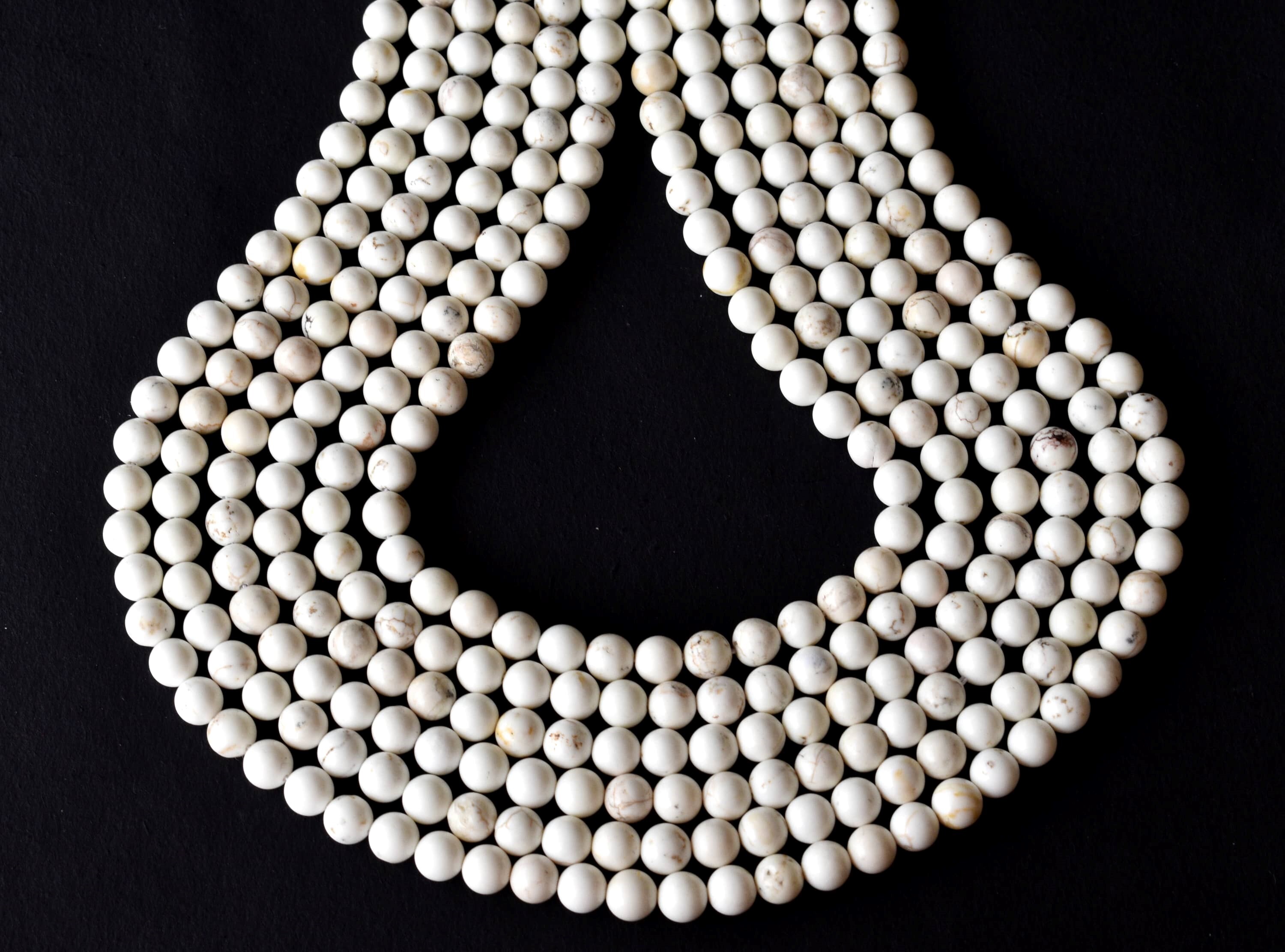 8mm Copper Howlite Beads, Gemstone Beads For Necklace, Crystal Beads Jewelry - 100% Natural, Polished Round Beads, 14.5 Inch Strand, Unique Deep Hue