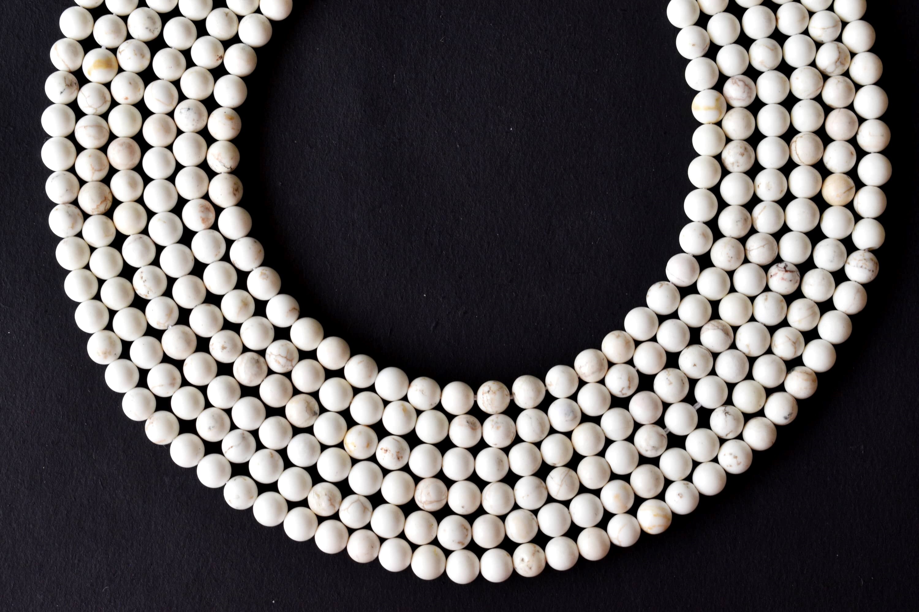 8mm Copper Howlite Beads, Gemstone Beads For Necklace, Crystal Beads Jewelry - 100% Natural, Polished Round Beads, 14.5 Inch Strand, Unique Deep Hue