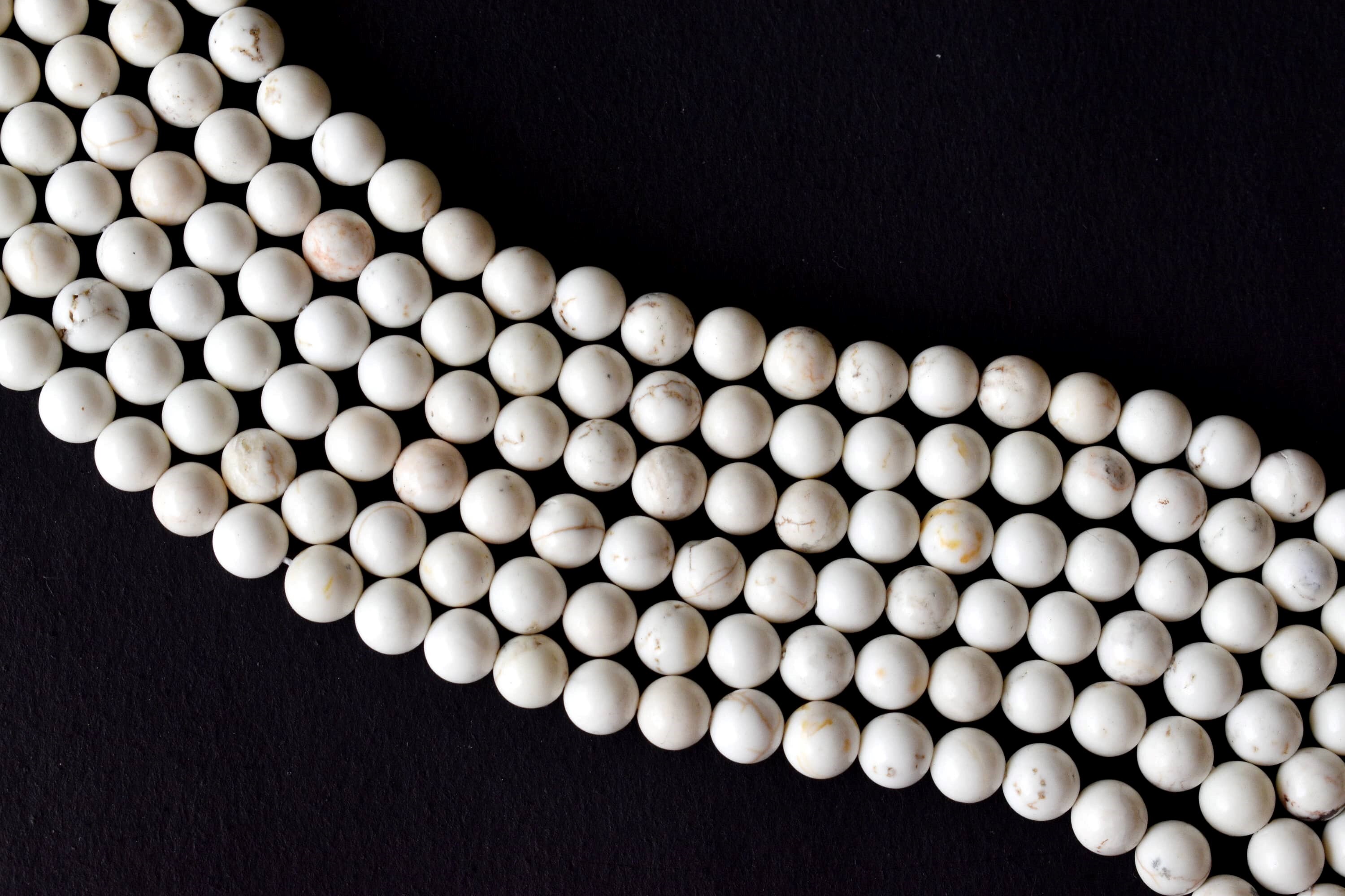 8mm Copper Howlite Beads, Gemstone Beads For Necklace, Crystal Beads Jewelry - 100% Natural, Polished Round Beads, 14.5 Inch Strand, Unique Deep Hue