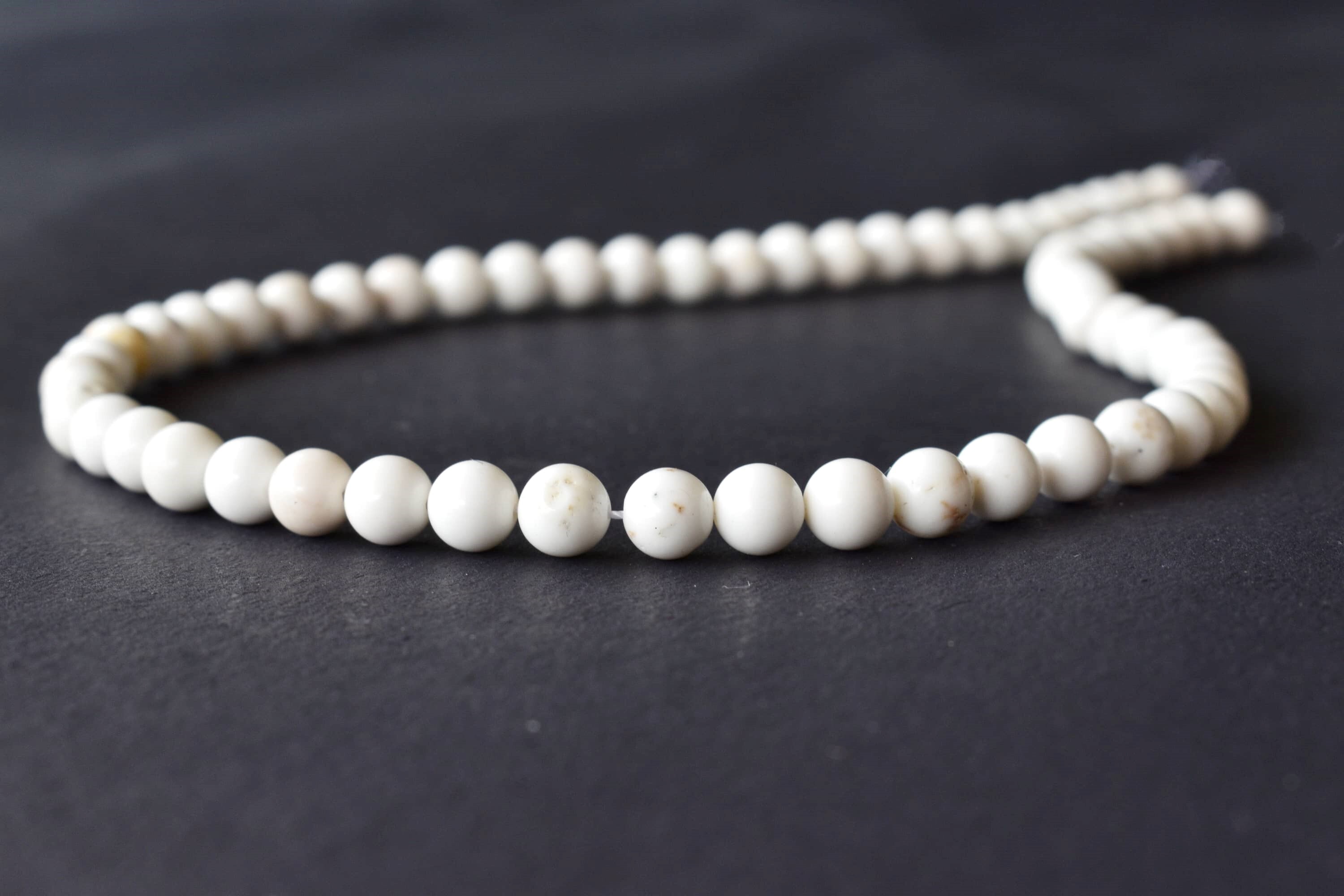 8mm Copper Howlite Beads, Gemstone Beads For Necklace, Crystal Beads Jewelry - 100% Natural, Polished Round Beads, 14.5 Inch Strand, Unique Deep Hue