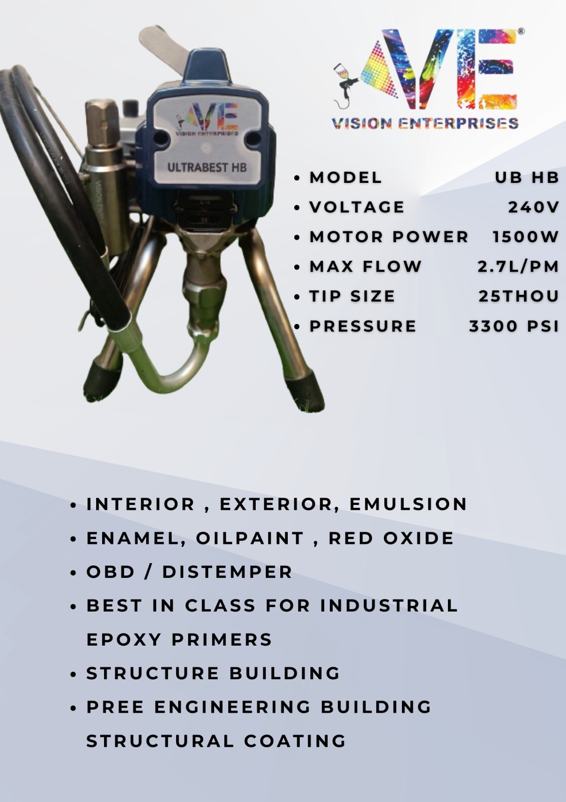 Airless Painting Machine Ub Hb - Color: Blue