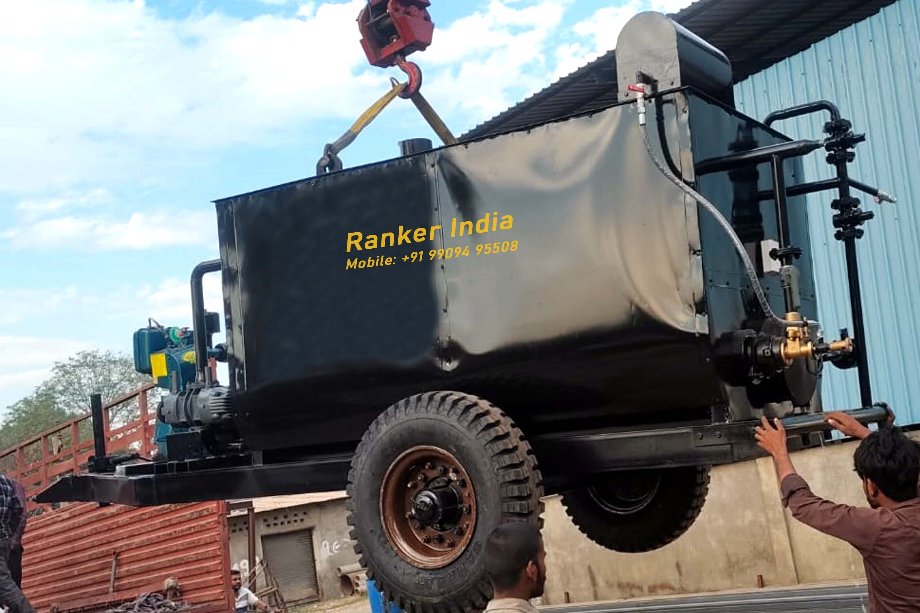 Bitumen Emulsion Sprayer - Automatic Operation, Human Machine Interface Cooling System | Efficient Road Construction Solution
