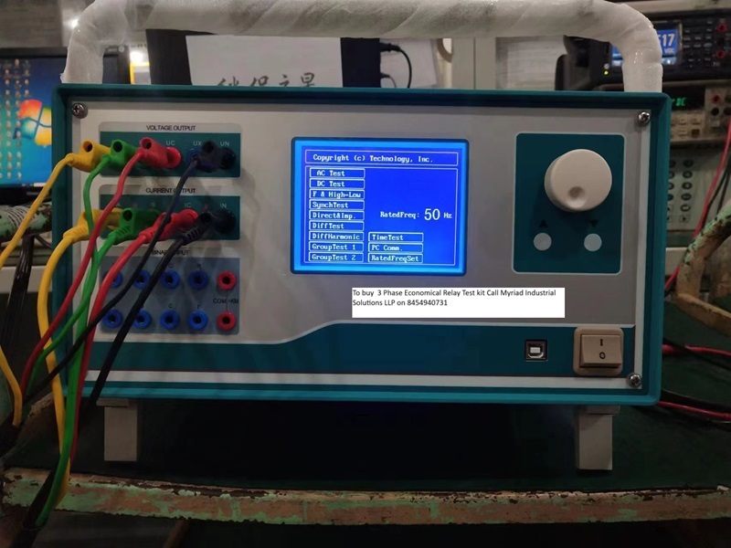3 Phase Economical Relay Test Kit - 3 Current Outputs 4 Voltage Outputs | Blue Automatic Operation Electric Power Supply Remote Control Mode Industrial Usage